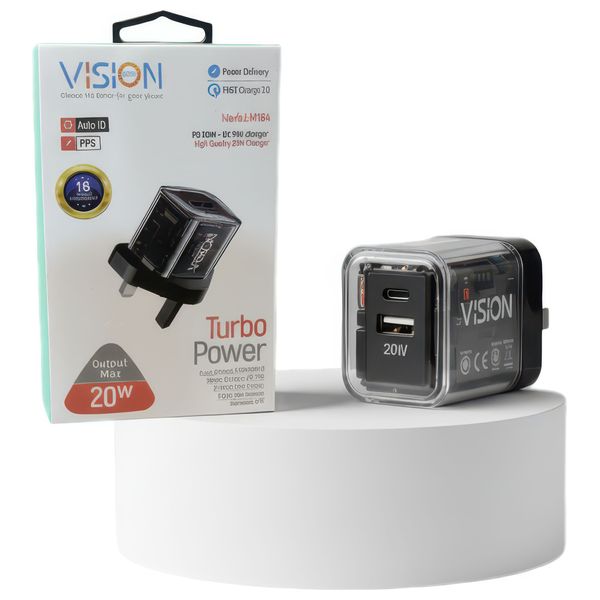  VISION - Wall Charger - Fast Charging - 20W - Black 