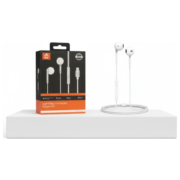   BAZ BE-201 - Headphone In Ear - 1.2m - White 