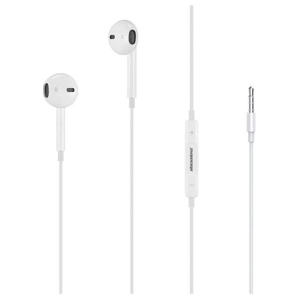 RockRose RRWE02 - Wired Headphone In Ear - 1.2m -  White