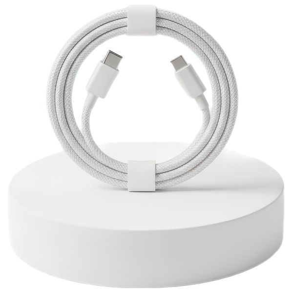  VISION Super Fast USB-C to USB-C Cable 60W 1M – USB-C to USB-C Cable – White 