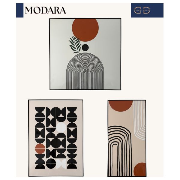  Dreamy decor Set of 3 Framed Prints - 70cm, 50cm, 35cm - Off-White 