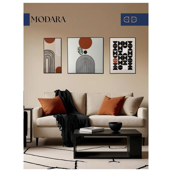  Dreamy decor Set of 3 Framed Prints - 70cm, 50cm, 35cm - Off-White 