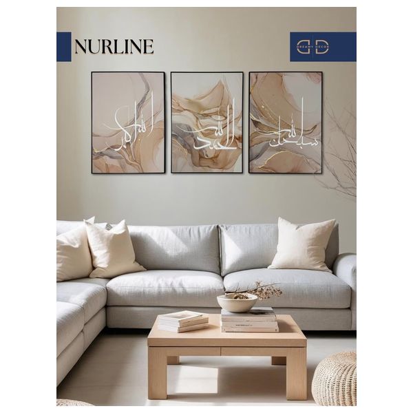  Dreamy decor Set of 3 Framed Prints - 70x 50cm - Off-White 