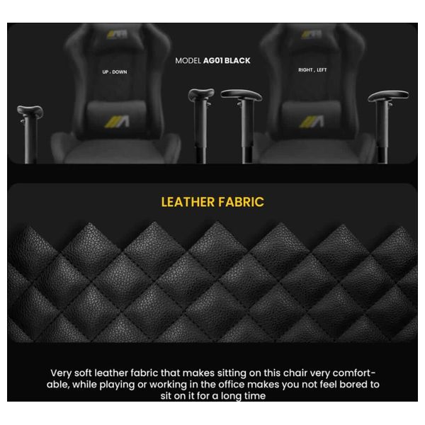  Ari Gaming ARI-CHAIR-ZO10 Gaming Chair - Luxurious and Comfortable Design - Massage and Extendable Footrest - Reclines up to 180° 