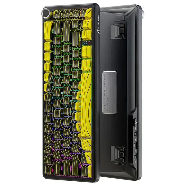 Attack Shark X65PRO Gaming Keyboard - Wireless - 66 Keys - RGB Backlighting - Black