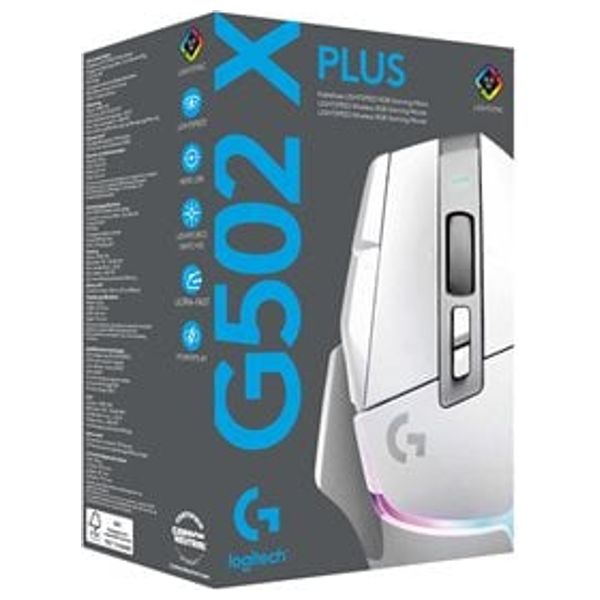 Logitech G502 X Plus - Wireless Gaming Mouse - Up to 140 hours - RGB - White
