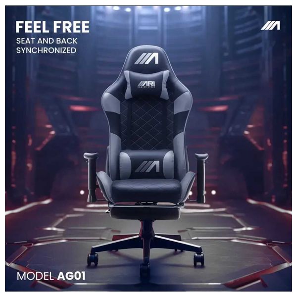  Ari Gaming ARI-CHAIR-ZO07 Gaming Chair - Luxurious and Comfortable Design - Massage and Extendable Footrest - Reclines up to 180° 