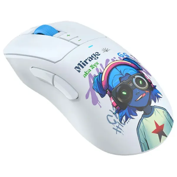  R73 Wireless Gaming Mouse - 10m Operating Range - 350 IPS Tracking Speed ​​- White 