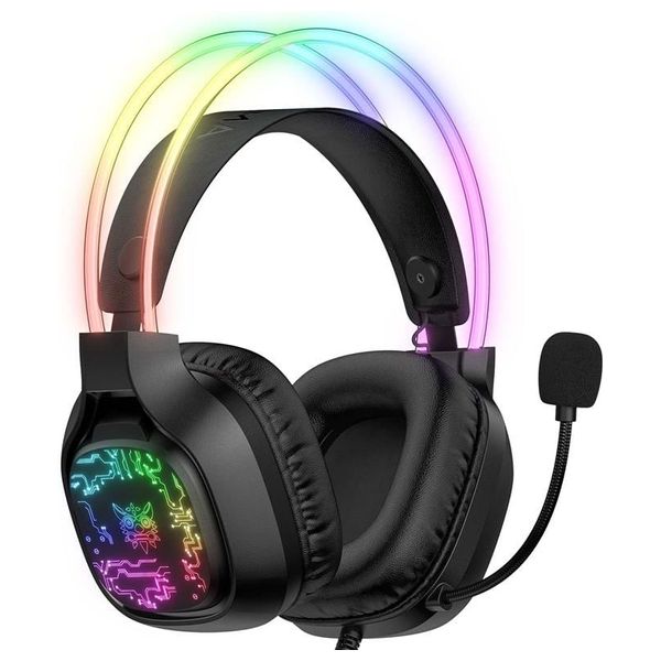  ONIKUMA X22  - Wired Headphone Over Ear - RGB - 1.8m - Black 