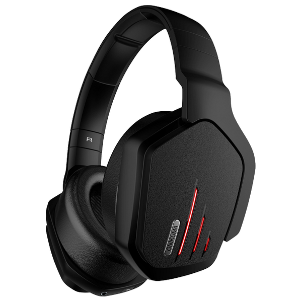  Onikuma B60 Wireless Over-Ear Headphones - Dual Connection - 40mm Speakers - RGB Lighting - Built-in Microphone - Foldable Design - Black 