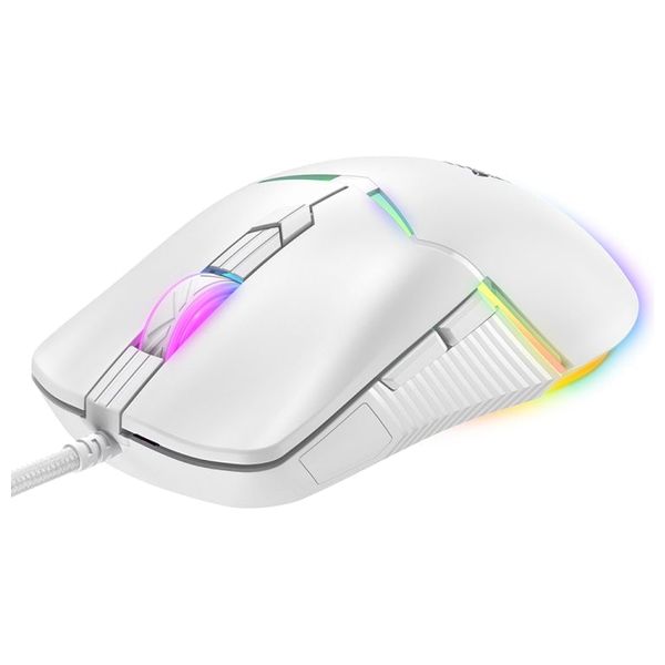  ONIKUMA CW929 Gaming Mouse - Wired - 1.6m - RGB Lighting - 7 Programmable Buttons - White 
