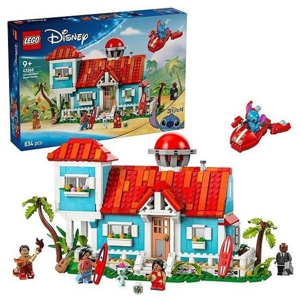 LEGO Lilo & Stitch Beach House - 834 Pieces with 5 Minifigures and Movie Accessories