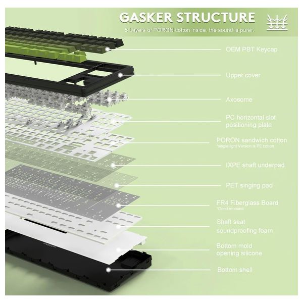 Attack Shark M87 PRO Mechanical Keyboard - Wired - RGB Lighting - 87 Keys