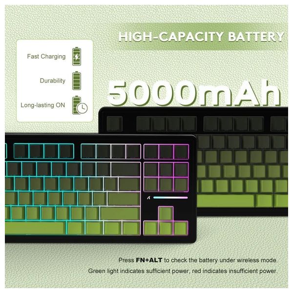 Attack Shark M87 PRO Mechanical Keyboard - Wired - RGB Lighting - 87 Keys