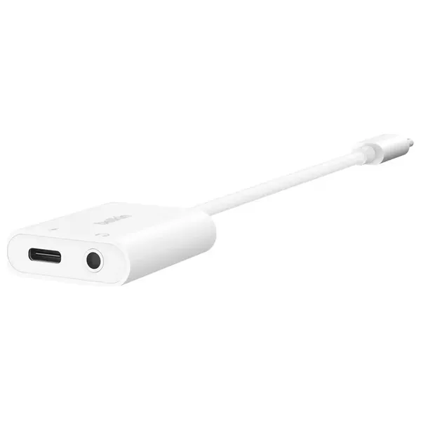 Belkin W01 Adapter - USB-C to 3.5mm Headphone Jack - Clear Sound Quality and Compact Design - White