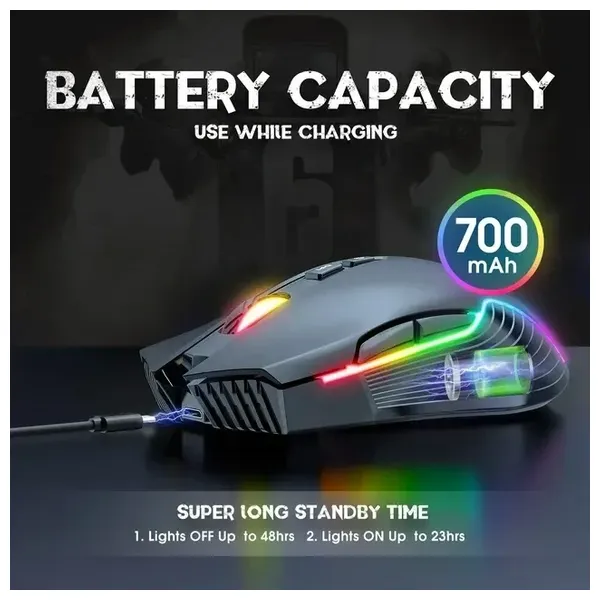  ONIKUMA CW905 Gaming Mouse - Wireless - RGB Lighting - Black 