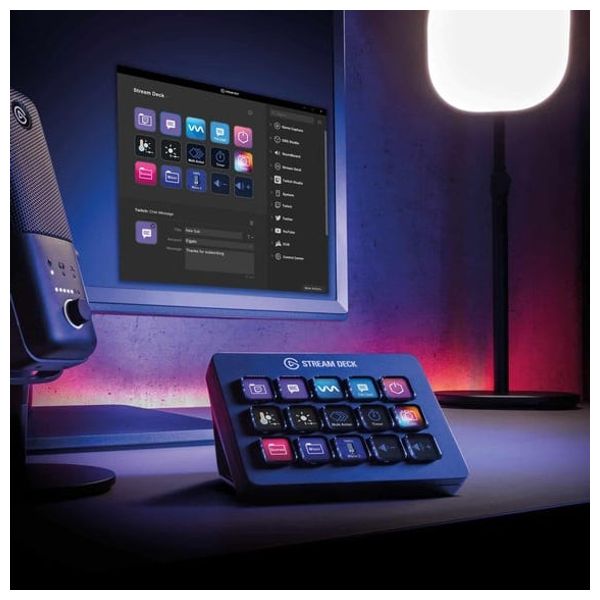  Elgato Stream Deck Streaming Control Panel - 15 Customizable LCD Keys - For Controlling Applications and Live Streaming 