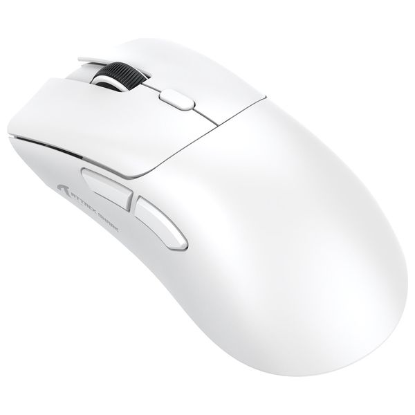 Attack Shark R1 Gaming Mouse - Wireless - 800-18000 DPI - IPS 400 - White