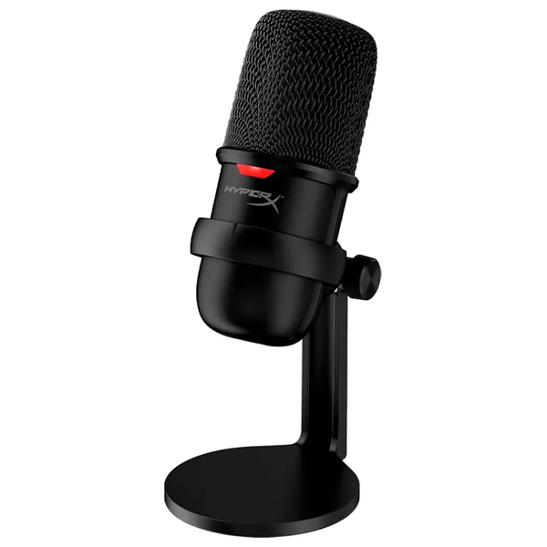 HyperX Solocast Microphone - Condenser for Streaming and Gaming - Tap Mute Sensor - Flexible Mount - 24-bit/96kHz Recording - Black