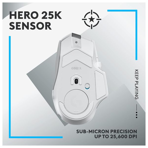  ماوس ألعاب لوجيتك G502 X - لاسلكي - ابيض 