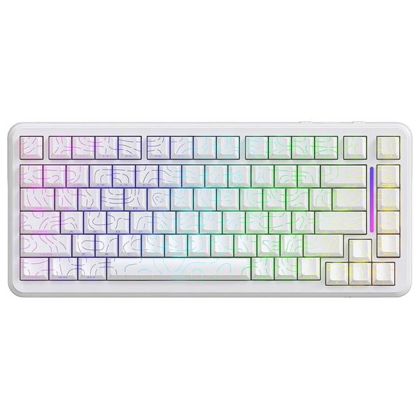 Attack Shark X82 Keyboard - Wireless - RGB Backlighting - 83 Keys - White