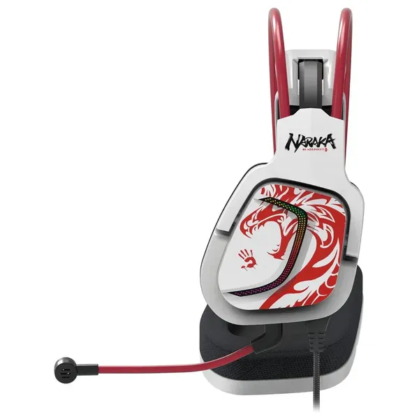 سماعة ألعاب حول الاذن بلودي G575 Naraka Edition - صوت محيطي 7.1 - محركات 50mm - طوق Flying Wing - ميكروفون قابل للفصل - إضاءة ار جي بي