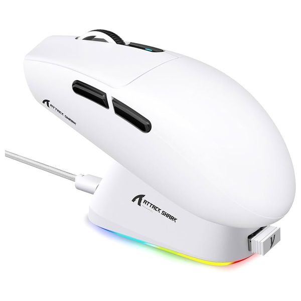  ماوس ألعاب لاسلكي أتاك شارك G3 برو - DPI 25000 - ابيض 