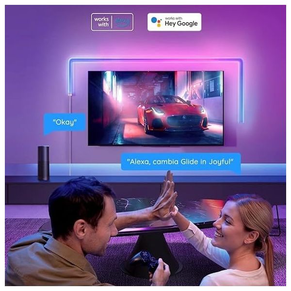  Govee Glide 7 Wall Lighting - RGBIC Technology - Music Sync - Voice/Wi-Fi Control - Over 40 Effect Modes 