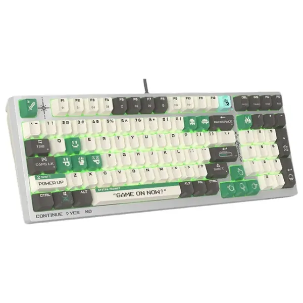 كيبورد سلكي بلودي  S98 - إضاءة خلفية 10 تأثيرات - 1.8 متر - اخضر