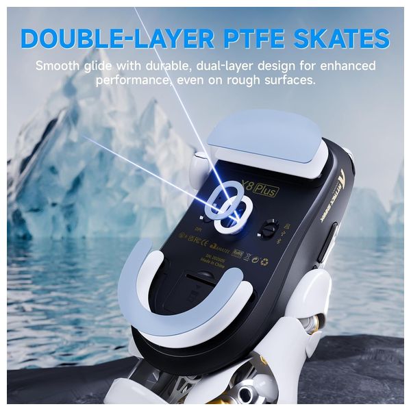  ماوس ألعاب لاسلكي أتاك شارك X8 بلس - DPI 40000 - اسود 