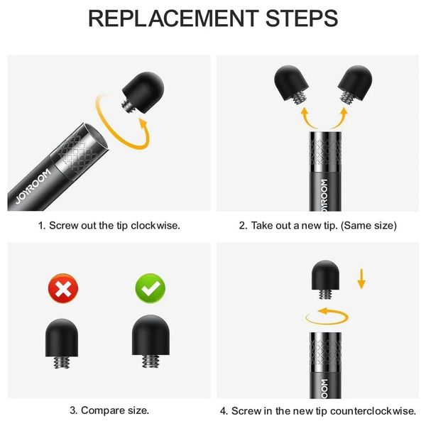 قلم جوي روم Passive JR-DR01 - لا يحتاج إلى شحن أو بطارية - لا يتطلب اتصال بلوتوث - اسود
