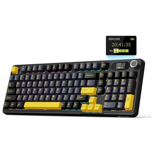 Attack Shark X98 Pro Mechanical Gaming Keyboard - Wireless - RGB Lighting - Black