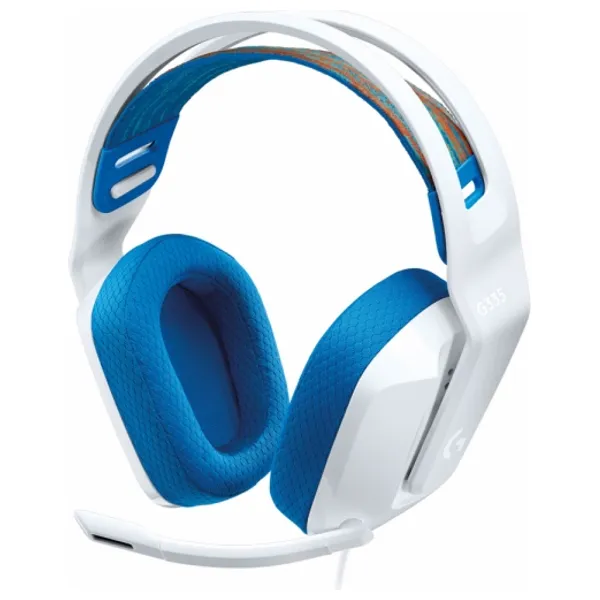 Logitech G335 - Wired Gaming Over Ear Headphones - Connects via a 3.5mm jack - Ultra-Lightweight Design - White