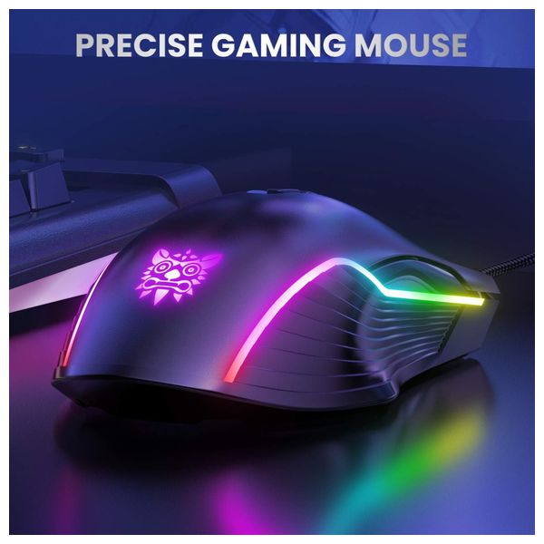  ماوس ألعاب اونيكوما CW905 - سلكي -  إضاءة خلفية قابلة للتعديل - 7 أزرار -  1.5 متر - اسود 