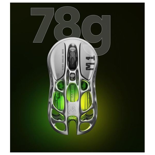 Gravastar M1 Pro Mouse - Wireless - RGB - 26000 DPI - Gray