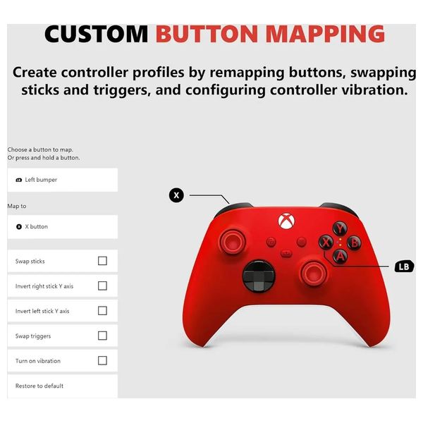  Microsoft - XBOX Wireless Controller - For Xbox Series X|S & Xbox One - Pulse Red 