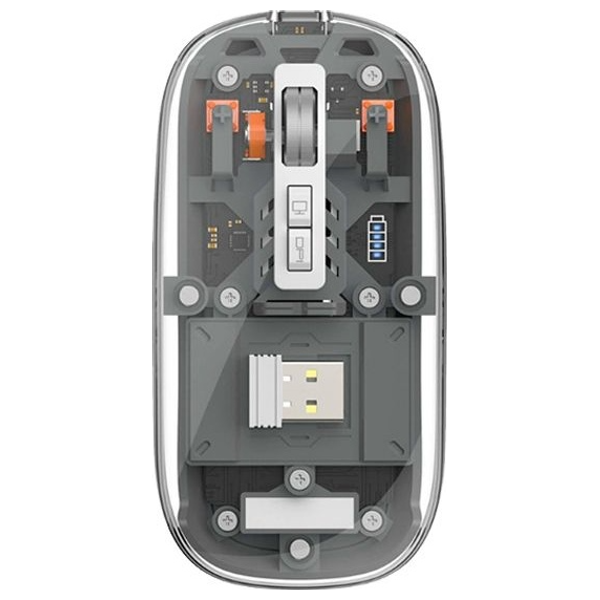  ماوس العاب لاسلكي دبليو اي دبليو يو - WM105 - بطارية بحجم 400 مللي امبير - شفاف 