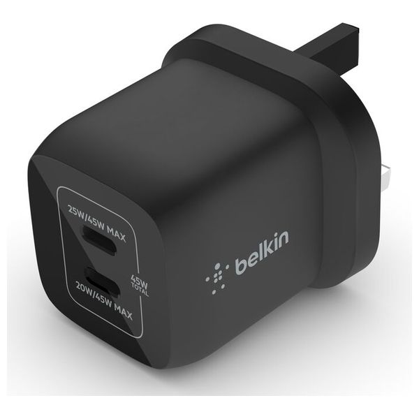 Belkin Dual Port 45W Wall Charger - Black