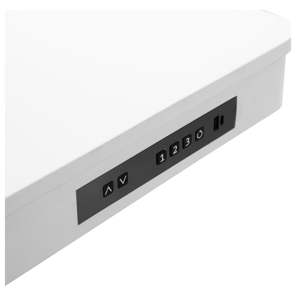 Ari Gaming ari-table-sw02 Dark Mode Gaming Table - 120 cm - Adjustable with Wireless Charging - White Glass Top