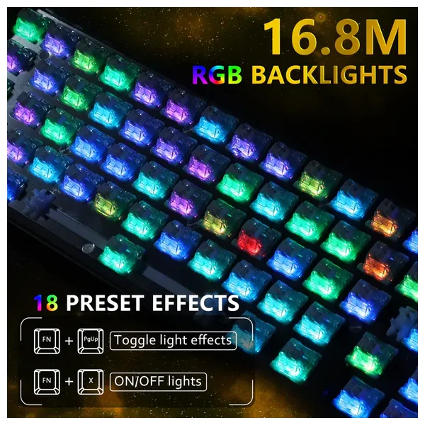 Attack Shark X65 Mechanical Keyboard - Wireless - Customizable RGB Lighting