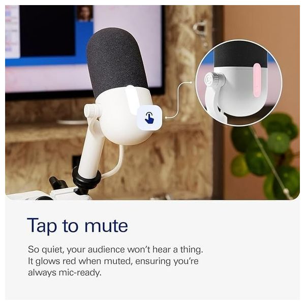  مايكروفون إلغاتو ويف نيو - توصيل يو اس بي - جودة صوت احترافية - كتم الصوت بـ النقر - حامل مرتفع لتقليل الضوضاء 