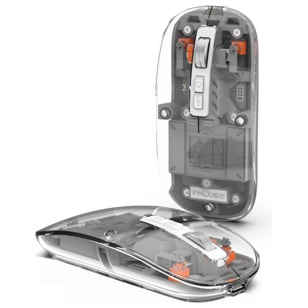  ماوس العاب لاسلكي دبليو اي دبليو يو - WM105 - بطارية بحجم 400 مللي امبير - شفاف 