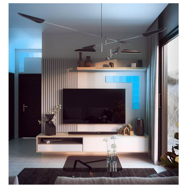  Nanoleaf Kit - 9 Smart Touch Square Light Panels - 16 Million RGBW Colors - Compatible with Siri, Alexa, and Google Assistant - Light Syncs with Screen 