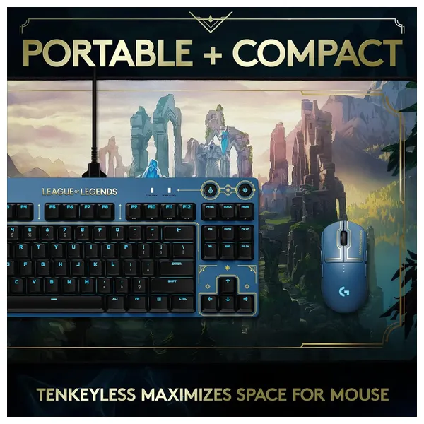  كيبورد ميكانيكي لوجيتك - إضاءة ار جي بي - ازرق 