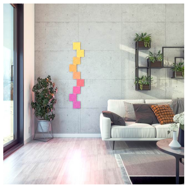  Nanoleaf Kit - 9 Smart Touch Square Light Panels - 16 Million RGBW Colors - Compatible with Siri, Alexa, and Google Assistant - Light Syncs with Screen 