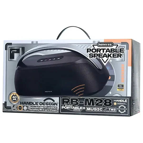  Remax RB M28 - Bluetooth Speaker - Up To 4350 mAh - 40 W - Black 