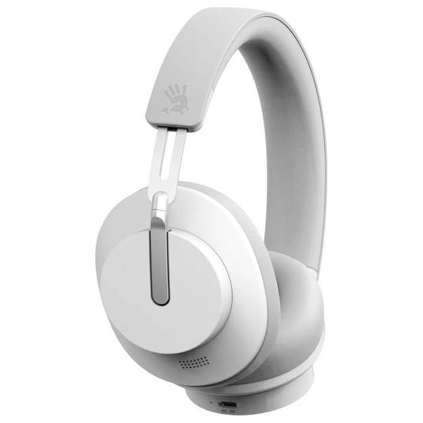 سماعة ألعاب حول الاذن لاسلكية بلودي MH390 - ميكروفون بعزل ENC - بطارية تصل إلى 35 ساعة - أبيض
