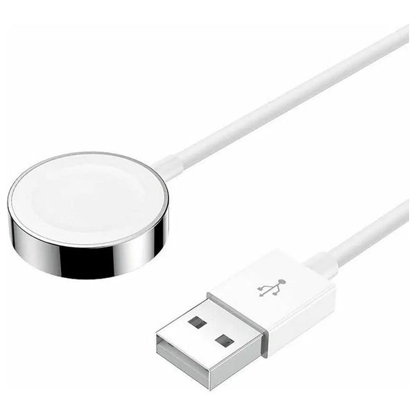 Joyroom - USB-A to iP Smart Watch Charger - Wireless charging compatible with all Apple Watch models, including Series 7 and earlier - White