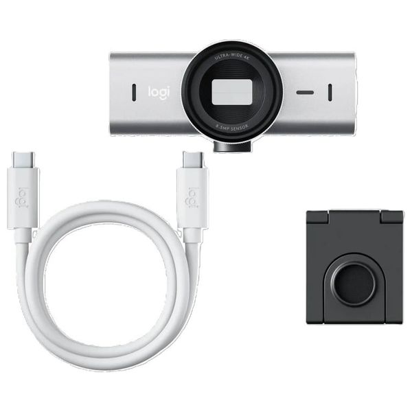 Logitech MX Brio - 4K Professional Webcam with AI Enhancement - Gray