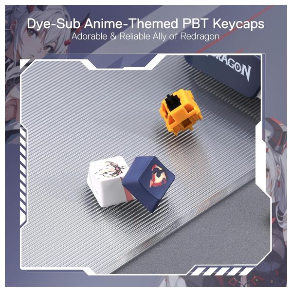  كيبورد العاب لاسلكي ريدراجون K686 PRO SE - مزودة بإضاءة ار جي بي - 98 مفتاحًا - طبقات عازلة للصوت لتوفير صوت نقي وهادئ مع كل ضغطة مفتاح - أسود 